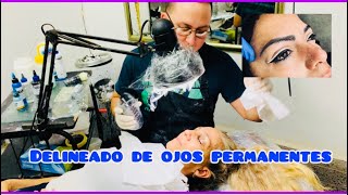 Como hacer delineado de ojos permanentes tattoo en cubaEvelNodarsepereira [upl. by Ttimme776]