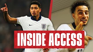 Three Lions Easiest Position Jones Goal Scoring Debut v Greece  Inside Access [upl. by Etnauj]