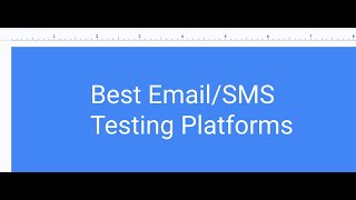 Email and SmsTesting PlatformsMailosaurMailinatorYopmail [upl. by Scott]