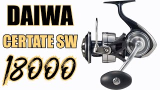 Daiwa CERTATESWG18000H Certate SW Spinning Reel Review  JampH Tackle [upl. by Solorac777]