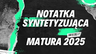 Notatka syntetyzująca w 2 minuty Matura 2025  język polski [upl. by Notnek902]