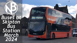 Buses at Skipton Bus Station March 2024 [upl. by Aicrop]