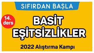 BASİT EŞİTSİZLİKLER  Alıştırma kampı 14 Ders  Sıfırdan Başla Temelini Geliştir 1418 [upl. by Einahpet]