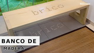 Cómo hacer una BANCA de MADERA  Banco de madera para la TERRAZA  Bricomania [upl. by Annazus865]