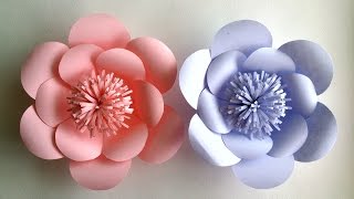 How To Make Paper Flowers  Paper Flower tutorial  Step by Step [upl. by Melva]