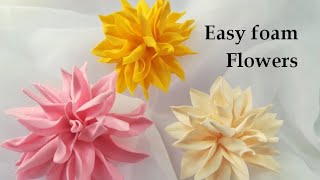 Foamiran flowers tutorial Foam sheet craft creative ideas Flower making [upl. by Enecnarf]