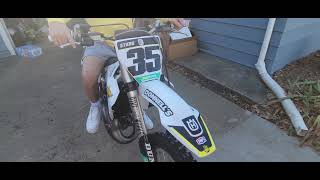 2021 Husqvarna TC 125 walk around with start up New pro circuit complete exhaust [upl. by Scarlet]