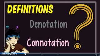 Denotation and Connotation Notes [upl. by Annah]