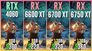 RTX 4060 vs RX 6600 XT vs RX 6700 XT vs RX 6750 XT  Test in 12 Games [upl. by Ban]