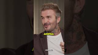 David Beckham EXPLAINS why his SON supports ARSENAL [upl. by Adihsaar]