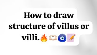 How to draw villi diagram drawing biology sciencediagram viralvideo viral villi villus wow [upl. by Anaed256]