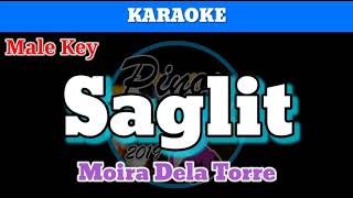 Saglit by Moira Dela Torre Karaoke  Male Key [upl. by Leahcar]