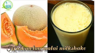 Milkshake for summer  muskmelon malai milkshake  refreshing summer drink sadhusrecipes [upl. by Gerrard]