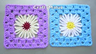 CROCHET TUTORIAL Cuadro tejido a crochet paso a paso  How to Crochet a Granny Square [upl. by Suoivart836]