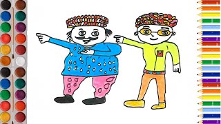 Drawing Motu Patlu Easy Motu Patlu Step By Step Motupatlu [upl. by Lig]