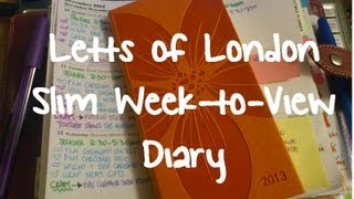 Letts of London Slim Week to View Diary Filofax Flex Dupe [upl. by Ijneb]