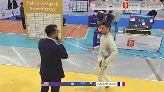 Warsaw World Cup 2023 SMS  L64  Eli Dershwitz USA v Charles Colleau FRA [upl. by Burford]