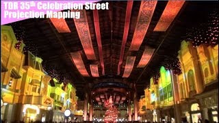 ºoº TDR 35周年 ワールドバザール セレブレーションストリート プロジェクションマッピング Celebration Street Projection Mapping [upl. by Eniarol]