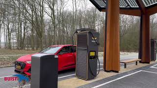 Elektrische auto opladen  demo laden snellader fastned [upl. by Ahcorb]