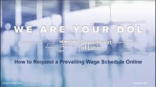 Requesting a Prevailing Wage Schedule Online [upl. by Leitao]