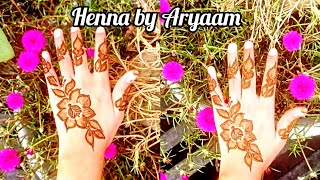 Bold Rose Mehndi Design  Henna by Aryaam [upl. by Assetak]