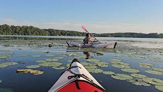 Kayaking Swartswood Lake at Swartswood State Park New Jersey [upl. by Inalaehak557]