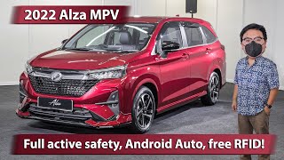 2022 Perodua Alza MPV  full safety Android Auto free RFID from RM65k [upl. by Arramas897]