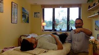 Demonstration on how craniosacral therapy helps tinnitus [upl. by Studner]