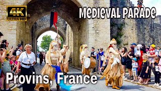 Provins France 4K  Medieval Parade Costume La Plus Grande Féte Médiévale de France  June 11 2023 [upl. by Gorey]