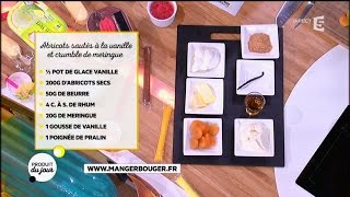 Recette  abricots sautés à la vanille et crumble de meringue [upl. by Hartwell]