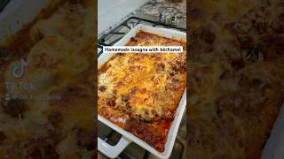 Lasagna with béchamel sauce lasagna bechamel cooking food dinner [upl. by Calv]