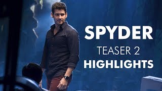 SPYDER Teaser 2 Highlights  Mahesh Babu  AR Murugadoss  Spyder  Rakul Preet [upl. by Nitsirk643]