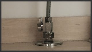 Bathroom faucet supply valve replacement [upl. by Ovatsug]