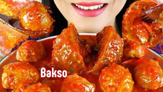 ASMR BAKSO BERANAK DALAM KUAH LAVA  EATING SOUNDS [upl. by Assertal]