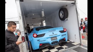 Liberty WalkLB Performance Ferrari 458 Unloading [upl. by Perlie]