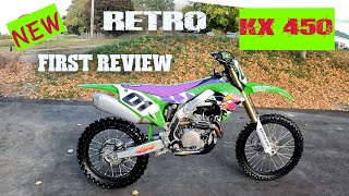 NEW RETRO KX 450 FIRST REVIEW [upl. by Elmira]