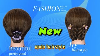 Simple and easy hairbun hairstyle l easy party hairstyles [upl. by Sybila]