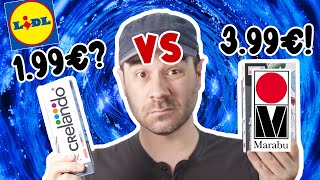 LIDL AquarellMarker für 199 € UND 399 € CRELANDO vs MARABU Haul Teil 1 [upl. by Eboh]