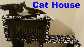 Making A Cat House DIY Katzenhaus [upl. by Tizes]