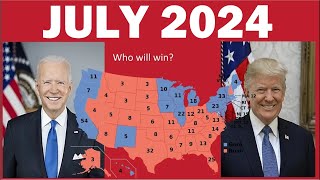 2024 United States presidential election prediction  JULY 2024 PREDEBATE [upl. by Etti]