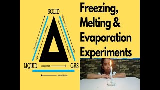 Freezing Melting and Evaporation Experiments at home  Changes in the State of Matter [upl. by Thalia]