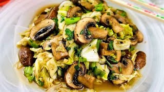 MUSHROOM CABBAGE STIR FRY  Low Carb Stir Fry for Weight Loss [upl. by Yv911]