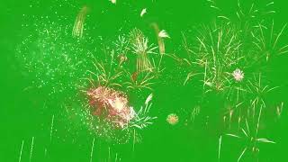 FUEGOS ARTIFICIALES con SONIDO pantalla verde 🎆 fireworks green screen 🔊 [upl. by Liag]