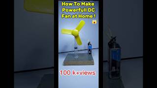 How To Make Powerfull DC Fan at Home  dcfan 12vdcmotor 12vdcfanexperiment sciencproject [upl. by Nuawed]