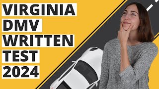 Virginia DMV Written Test 2024 60 Questions with Explained Answers [upl. by Atikcir381]