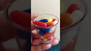 Haribo Candy in a small plastic cup candy shorts haribo asmr asmrsounds viral [upl. by Onateyac205]