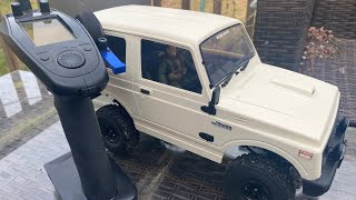 WPL C74 Suzuki Jimny gets a Hobbywing 1060 and Flysky GT5 controller link to WPL RC in description [upl. by Mikahs230]