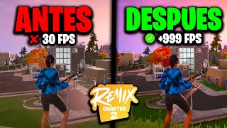 La MEJOR GUIA de OPTIMIZACION para FORTNITE REMIX ✅ Aumenta FPS [upl. by Yemrots]