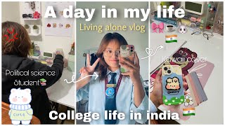 A day in my life as a political science student living alone in india🇮🇳Aesthetic Vloglivingalone [upl. by Nosnek]