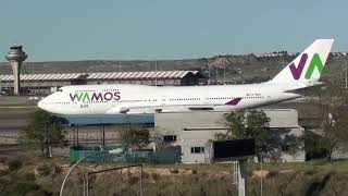 Wamos Boeing 747400 ECMDS Taxing Madrid Barajas LEMD [upl. by Gnuhc77]